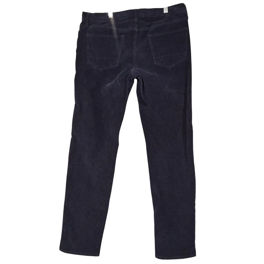 Banana Republic Mens Slim Fit Corduroy Pants Navy Blue 34x34 Cotton Stretch